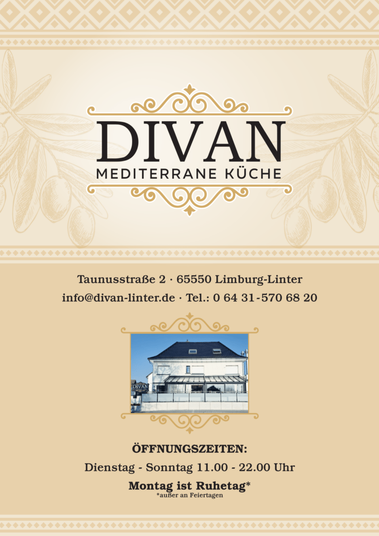 Divan Linter Speisekarte
